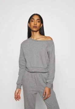 Even&Odd Off Shoulder&Jogger SetFelpaMottled Grey Donna Felpe EV421A09E-C11