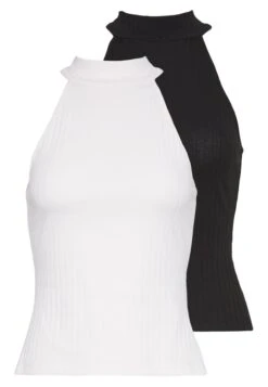 2 PackTopOff White/Black Donna T-shirt E Top EVF21D022-A11