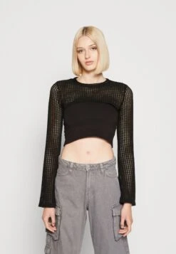 Even&Odd Maglietta A Manica LungaBlack Donna T-shirt E Top EV421D26E-Q11