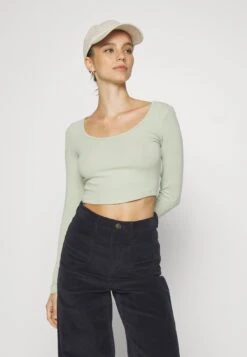 2 PackMaglietta A Manica Lunga001White_601Light Green Donna T-shirt E Top EVF21D04X-A11