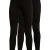 2 PackLeggingsBlack Donna Pantaloni EVI21A000-Q11