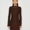 Even&Odd Vestito Di Maglina - Dark Brown