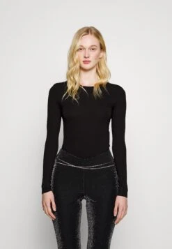 2 PackMaglietta A Manica LungaBlack/Mottled Light Grey Donna T-shirt E Top EVI21D026-Q11 -Vendite Even&Odd ef0c89513f964d44a3a42c197526a59c